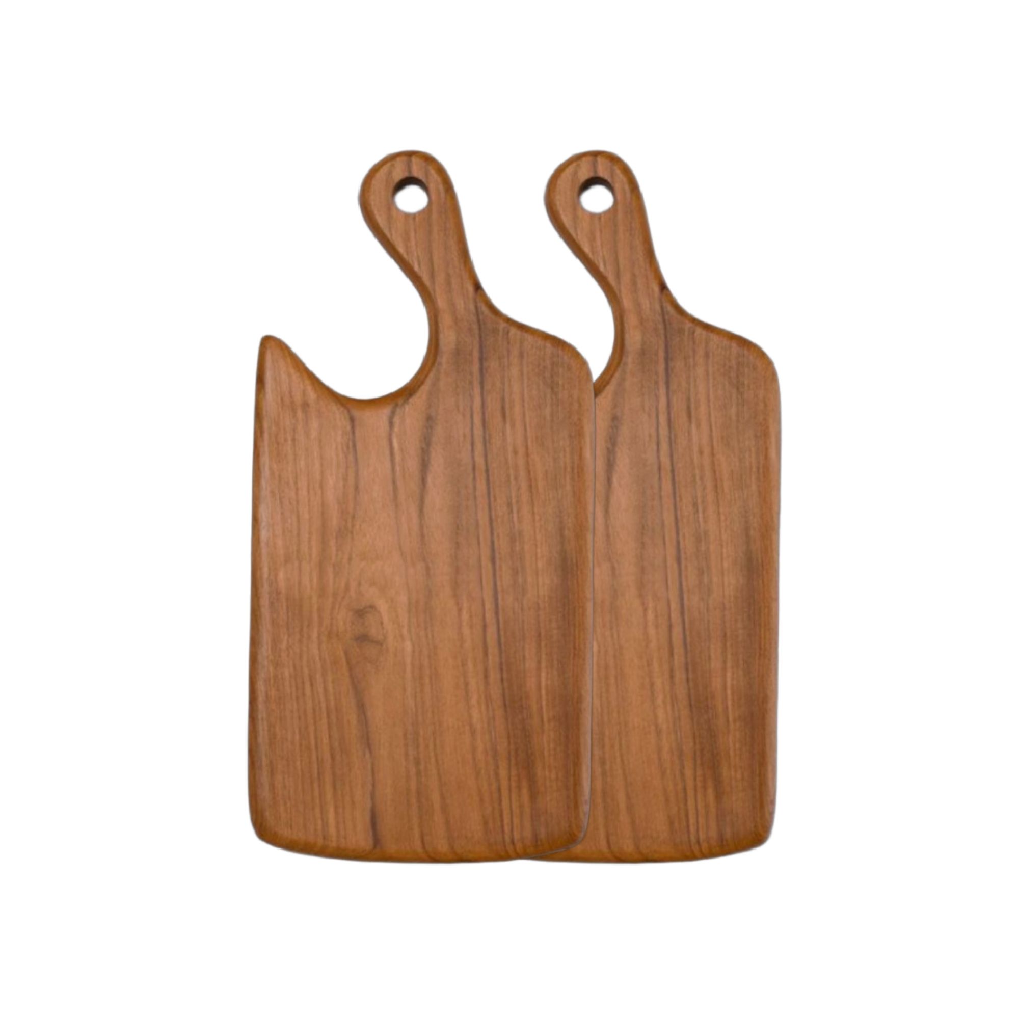 Handmade Teak Wood Cutting Board – Polished Horn Design, Large Cheese and Chopping Board Gift - Wholesale. - Image 2