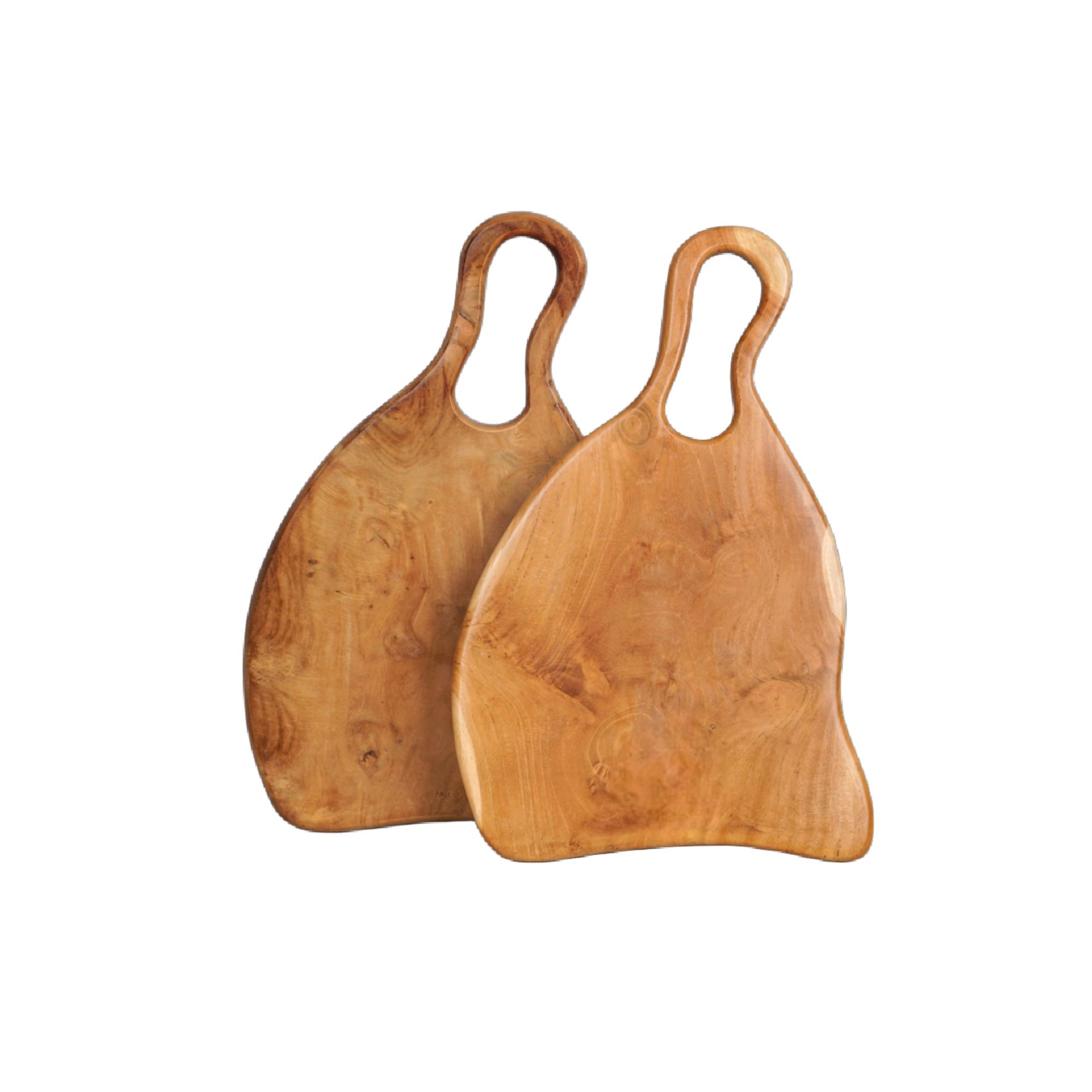 Handmade Teak Wood Cutting Board – Polished Horn Design, Large Cheese and Chopping Board Gift - Wholesale - Image 2