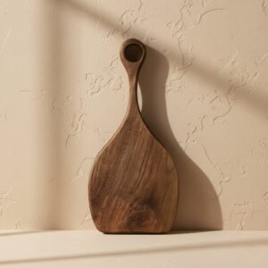 12 Handmade Teak Wood Cutting Board – Polished Horn Design, Large Cheese and Chopping Board Gift - Wholesale.