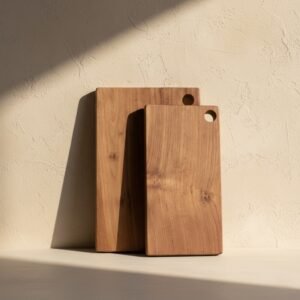 14 Handmade Teak Wood Cutting Board – Polished Horn Design, Large Cheese and Chopping Board Gift - Wholesale