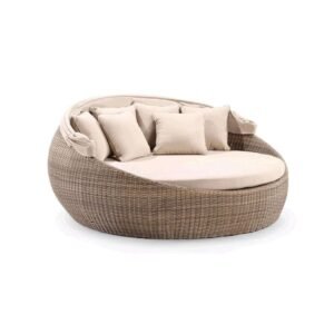 Handcrafted Aluminum Sun Bed – HDPE Synthetic Rattan & Outdoor Fabric, Made in Indonesia Handcrafted Aluminum Sun Bed – HDPE Synthetic Rattan & Outdoor Fabric, Made in Indonesia (Wholesale)