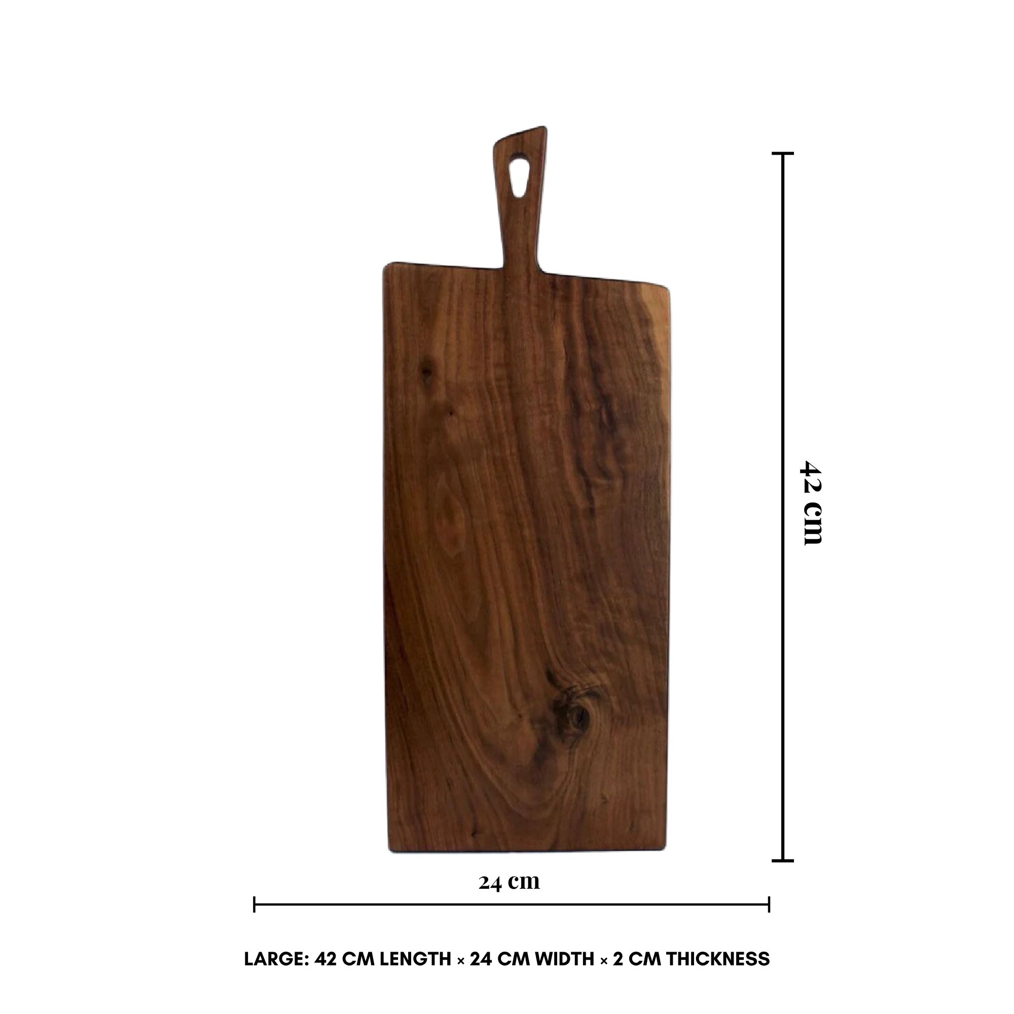 Handmade Teak Wood Cutting Board – Polished Horn Design, Large Cheese and Chopping Board Gift - Wholesale - Image 3
