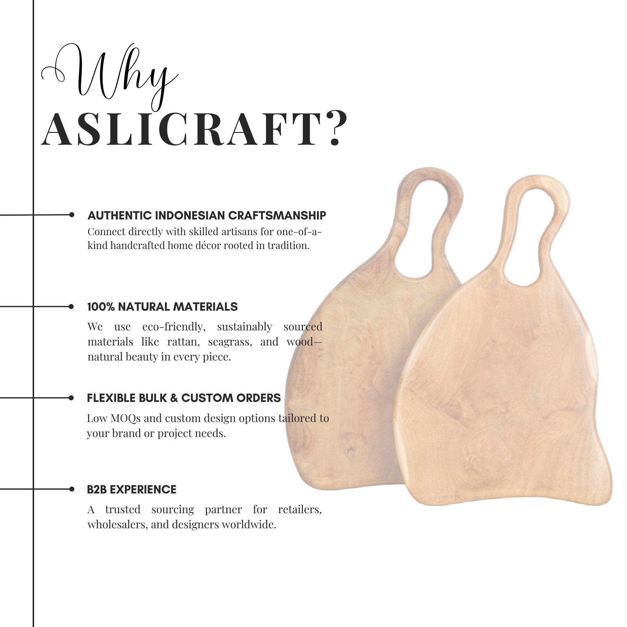 Handmade Teak Wood Cutting Board – Polished Horn Design, Large Cheese and Chopping Board Gift - Wholesale - Image 3