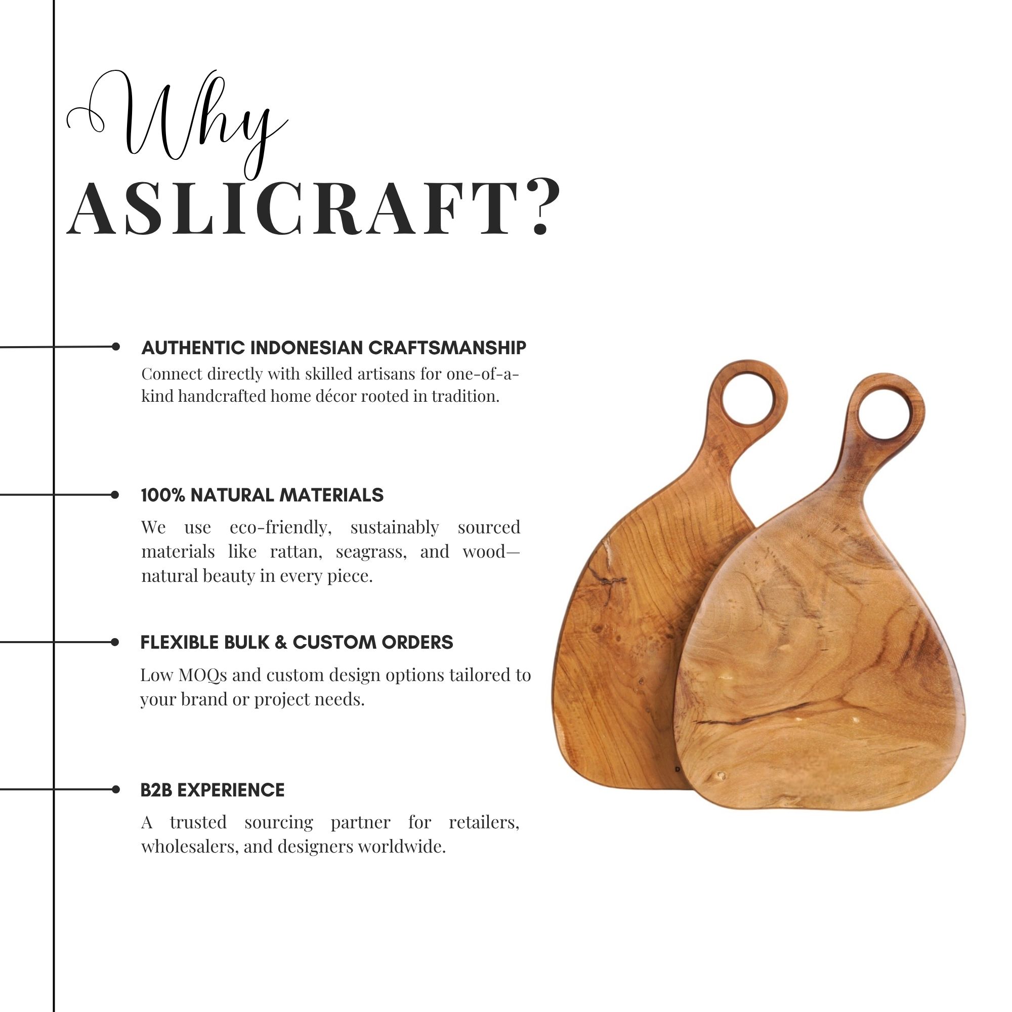 Handmade Teak Wood Cutting Board – Polished Horn Design, Large Cheese and Chopping Board Gift - Wholesale. - Image 3