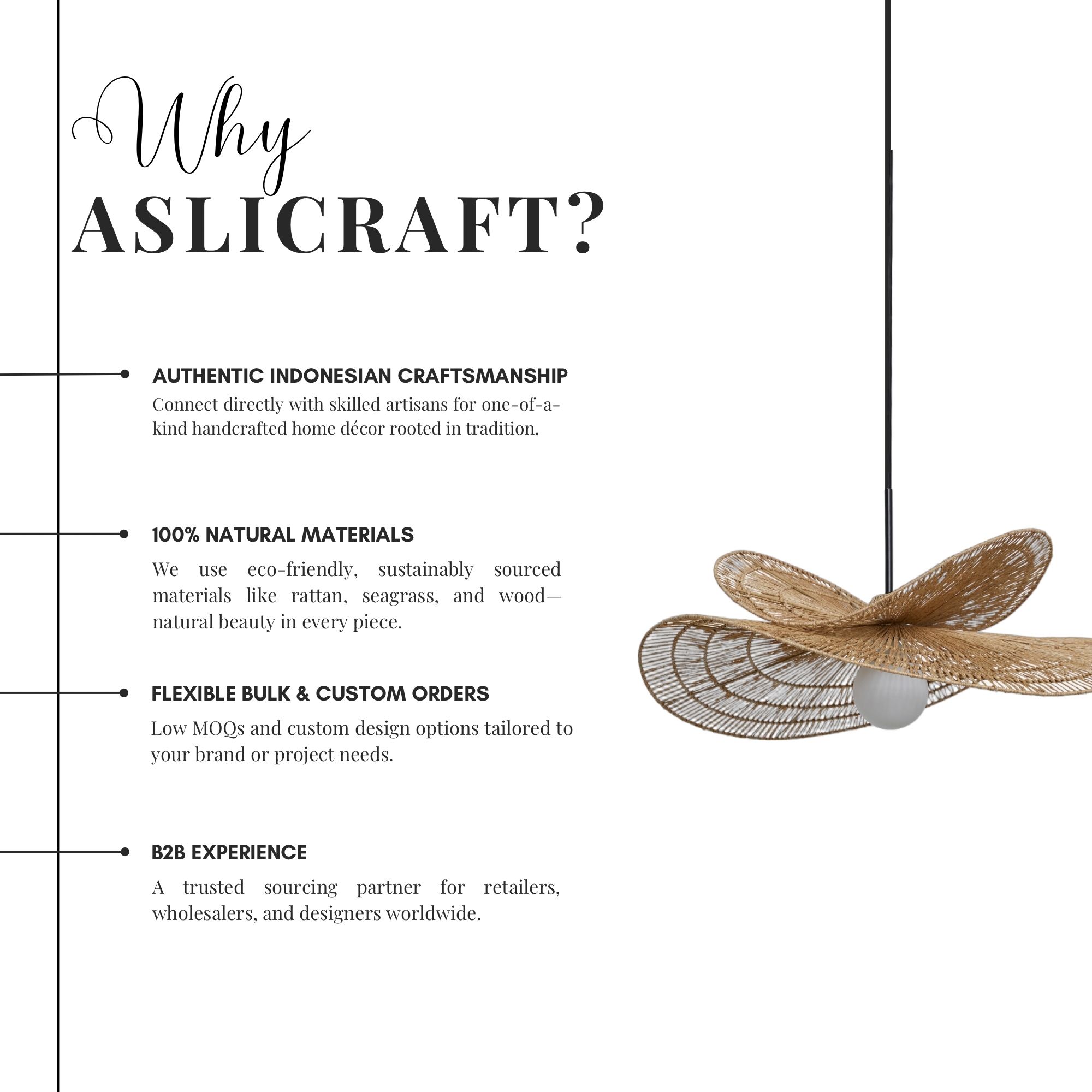 Artisan-Crafted Natural Hanging Lights – Eco-Friendly Decorative Piece for Modern Spaces – Wholesale - Image 3