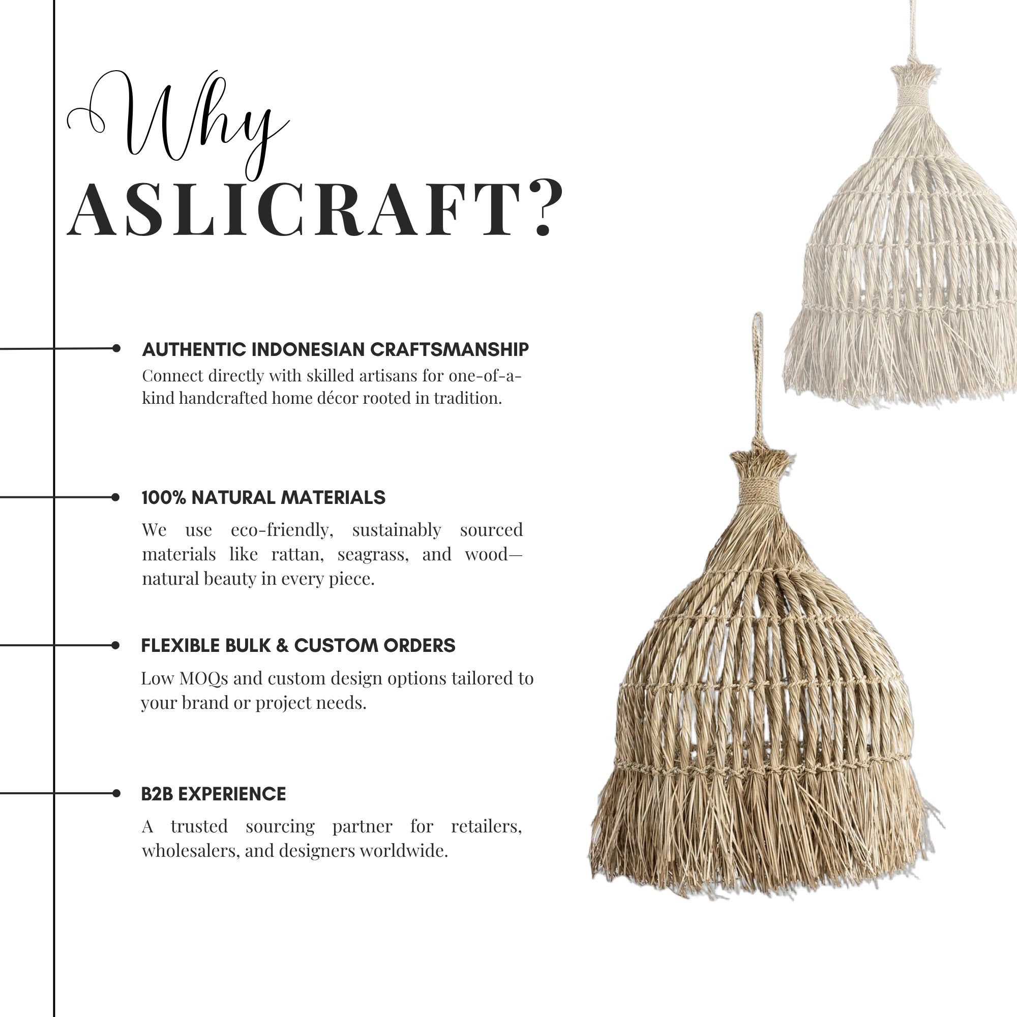 Artisan-Crafted Natural Hanging Lights – Eco-Friendly Decorative Piece for Modern Spaces – Wholesale - Image 3