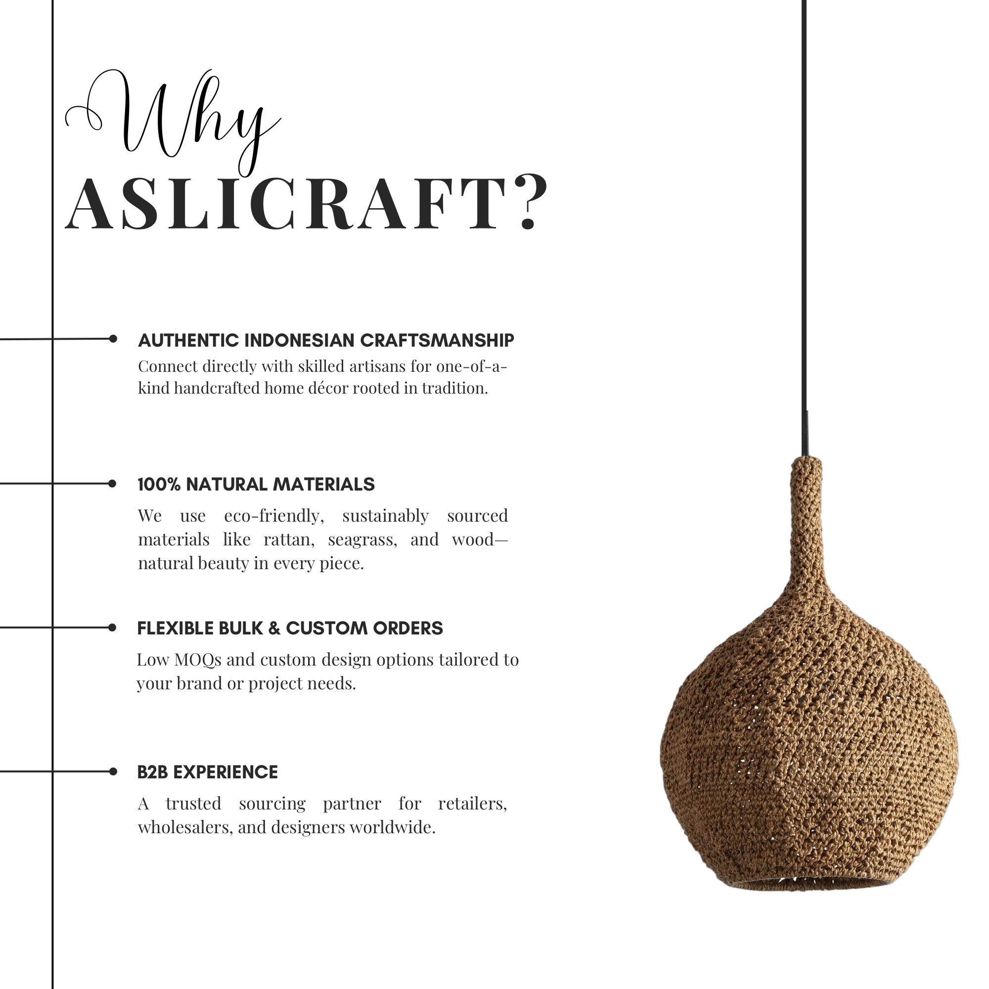 Artisan-Crafted Natural Hanging Lights – Eco-Friendly Decorative Piece for Modern Spaces – Wholesale - Image 3