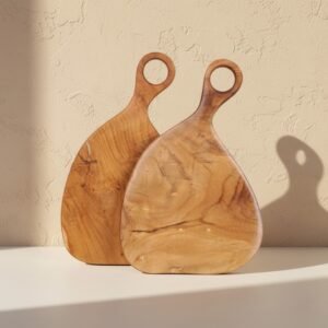 7 Handmade Teak Wood Cutting Board – Polished Horn Design, Large Cheese and Chopping Board Gift - Wholesale.