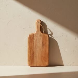 9 Handmade Teak Wood Cutting Board – Polished Horn Design, Large Cheese and Chopping Board Gift - Wholesale.