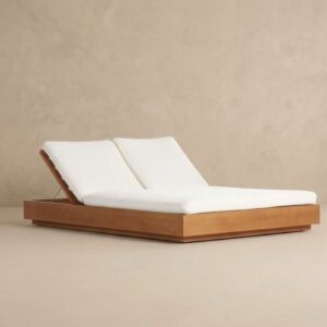 Solara Double Grade A Teakwood Sun Lounger