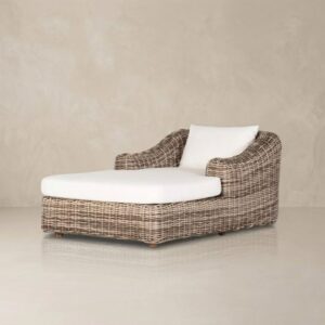Handwoven Rattan Sunbed – Durable Aluminum Frame