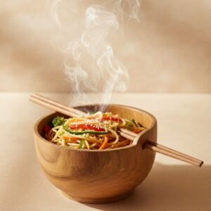 1 Sustainable bowl Teak Wood Cookware & Serveware – Handmade Kitchen Tools for Modern Homes