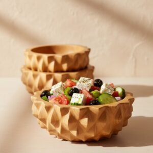 1 Teak Wood Unique piring bebek duck Design Plates for Lunch and Dinner-Durable Wooden Dishes & Plates