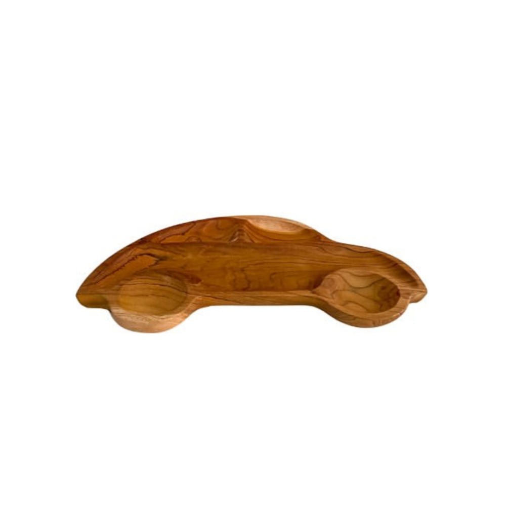 Teak Wood Heart Plates for Lunch and Dinner-Durable Wooden Dishes & Plates - Image 2