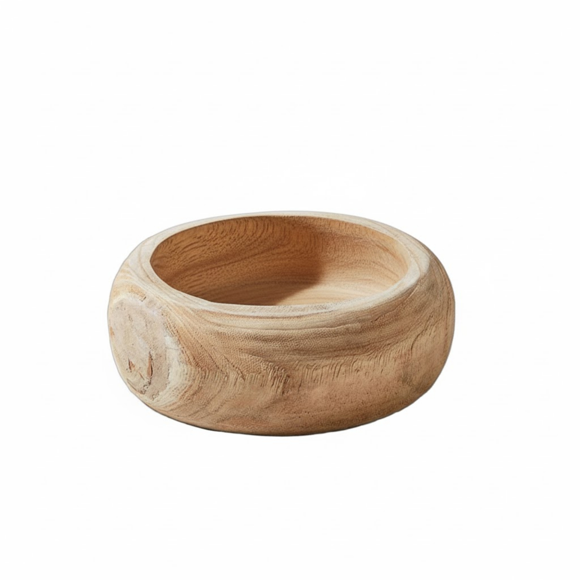 Artisan Donut Teak Wood Salad & Fruit Bowl – Eco-Friendly Handmade Kitchenware - Image 2