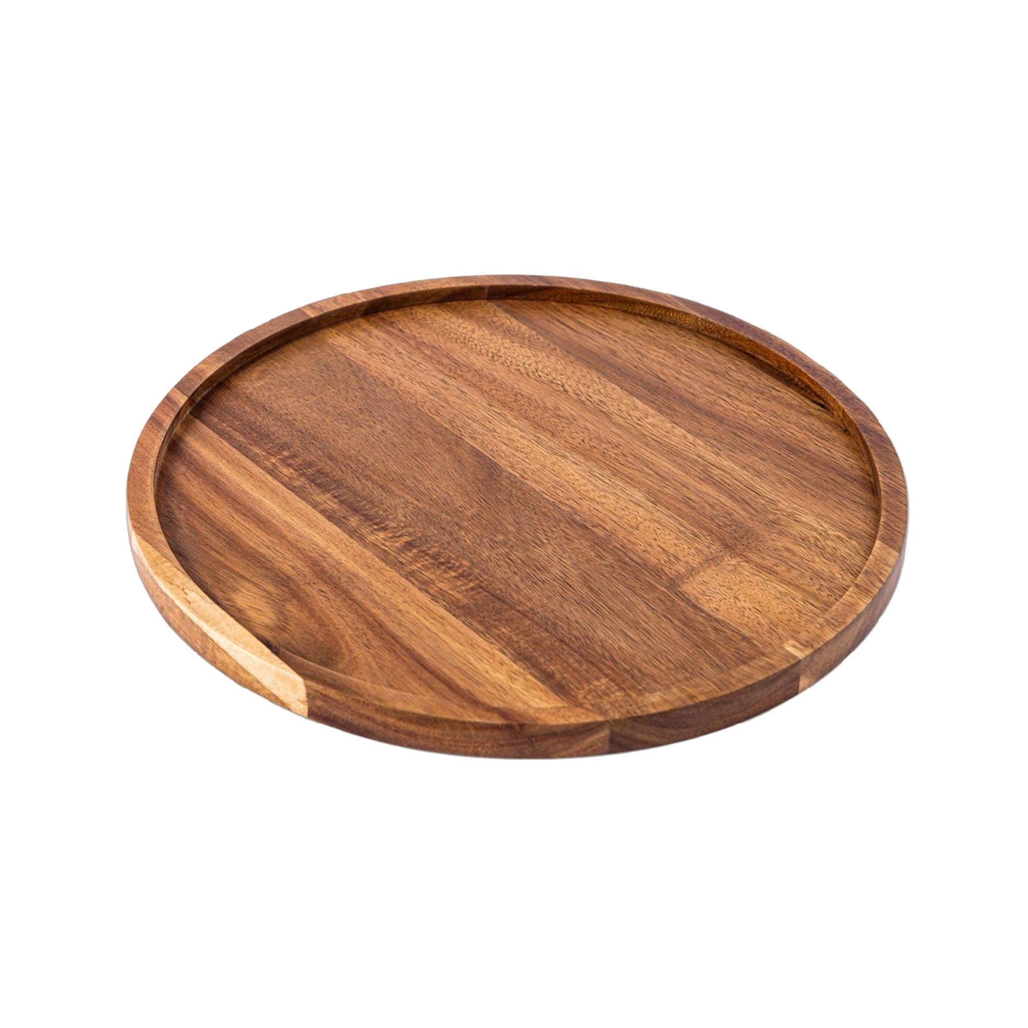 Teak Wood Round Plates for Lunch and Dinner-Durable Wooden Dishes & Plates - Image 2