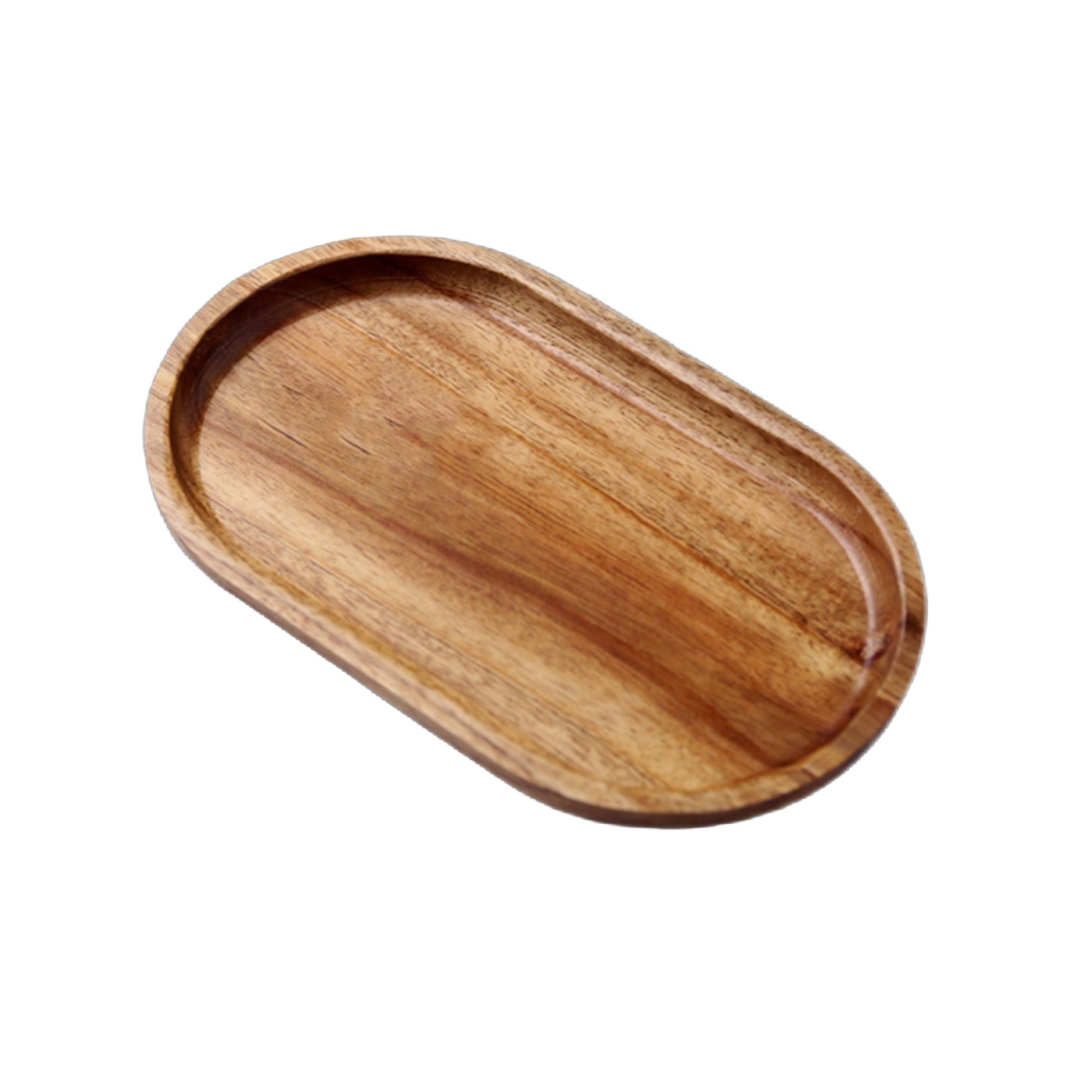 Teak Wood oval Plates for Lunch and Dinner-Durable Wooden Dishes & Plates - Image 2
