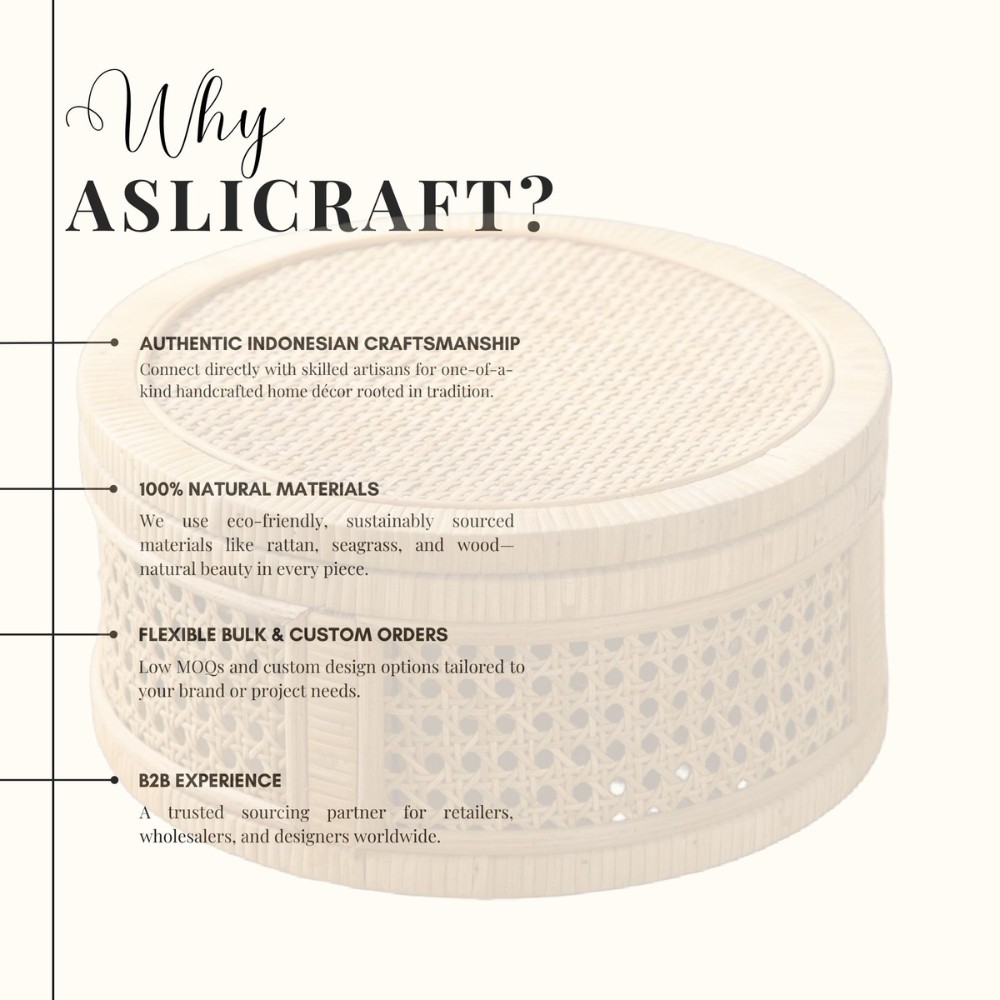 Handwoven Round Rattan Basket – Natural Storage Box -Handmade Organizer for Home Décor - Image 2