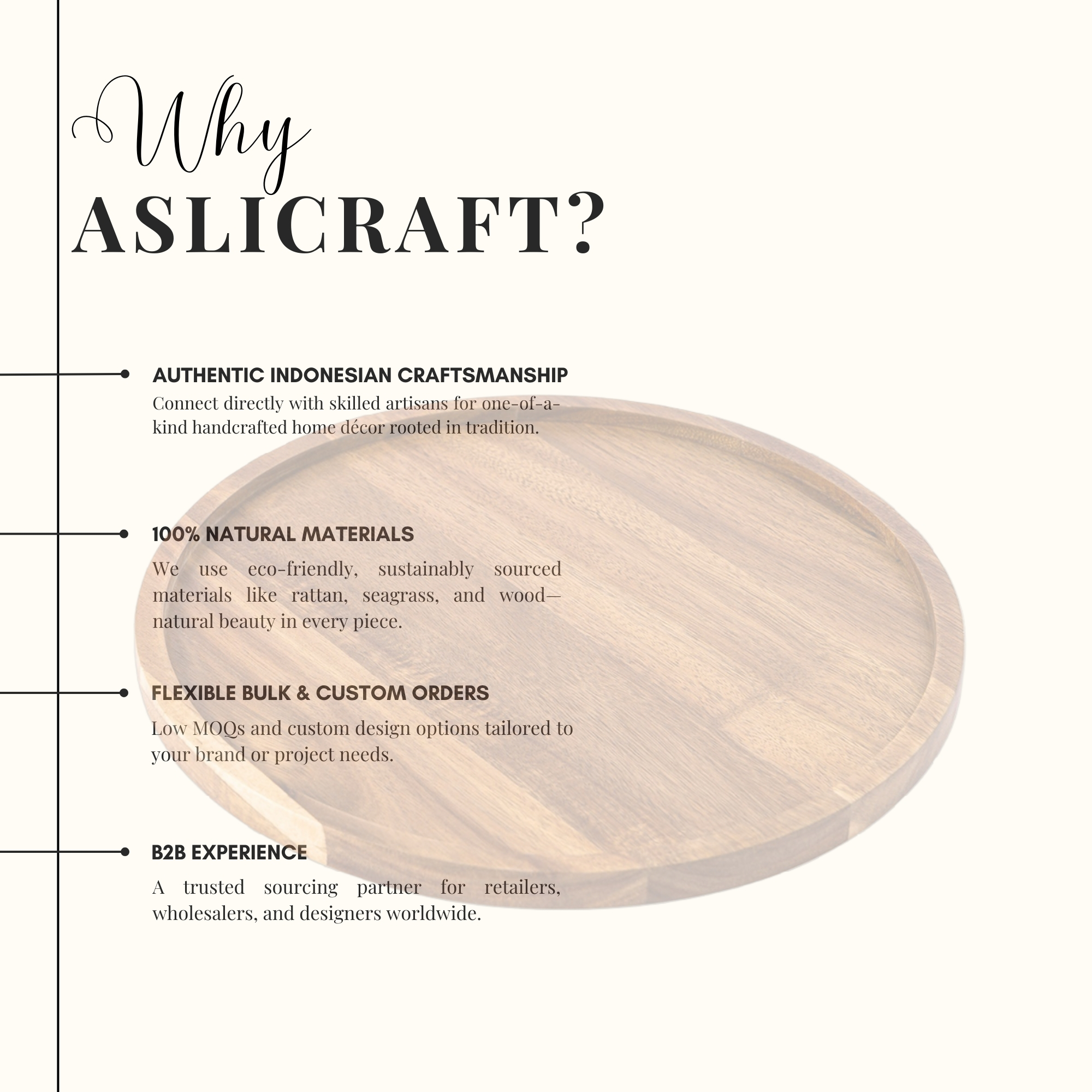 Teak Wood Round Plates for Lunch and Dinner-Durable Wooden Dishes & Plates - Image 3