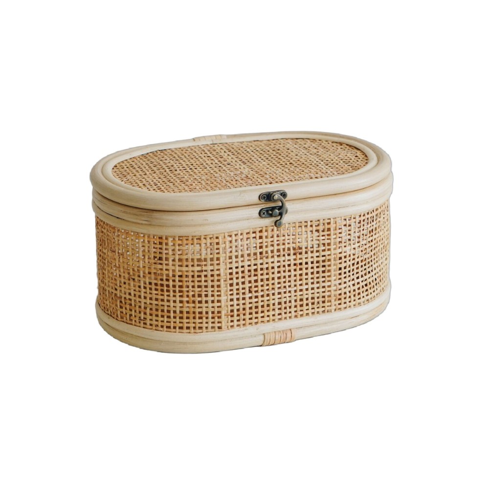 Handcrafted Rattan Basket Box – Organic Material Organizer for Minimalist Interiors
