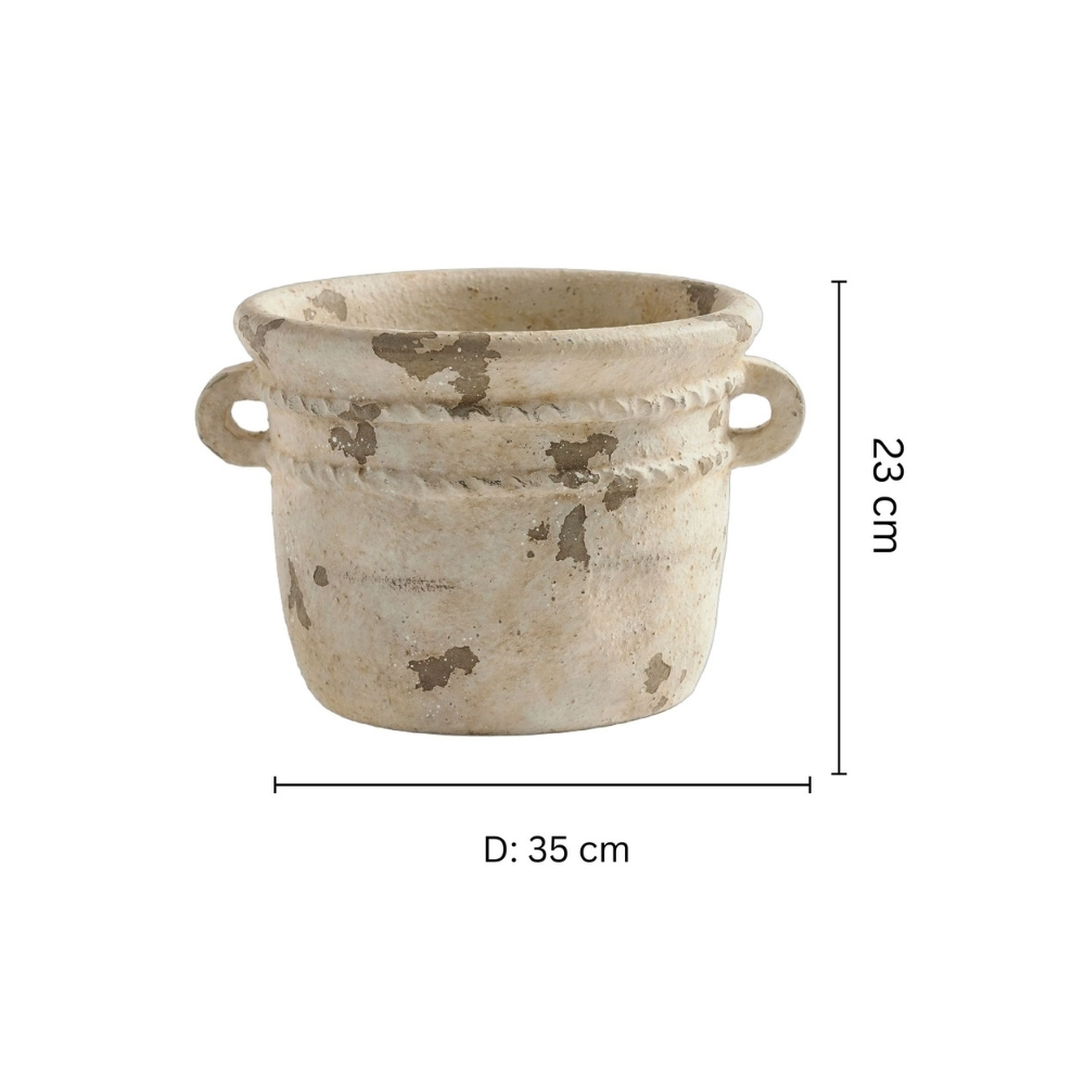 Handcrafted Large Terracotta Clay Planter – Rustic Indoor & Outdoor Flower Pot, Artisan Home Décor Piece - Image 2