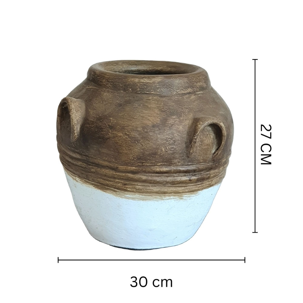 Artisan Terracotta Clay Planter – Handmade Large Flower Pot for Indoor & Outdoor, Rustic Decorative Home Accent - Image 2