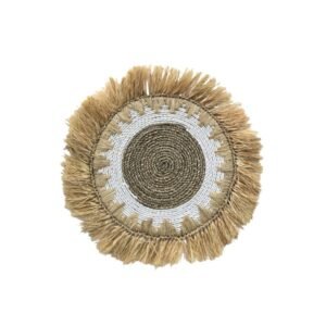 52 Natural Raffia, White Raffia & Pandanus Dining Placemats – Handmade, Coastal-Inspired Table Mats for Restaurants, Hotels, and Wholesale