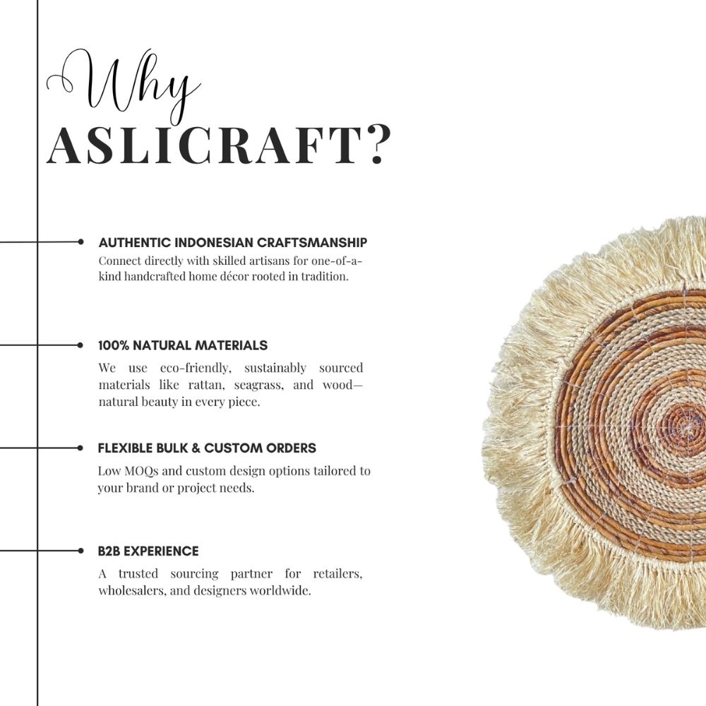 Sustainable Seagrass & Banana Leaf Placemats – Handmade, Wholesale Table Accessories for Coastal and Rustic Interiors - Image 3