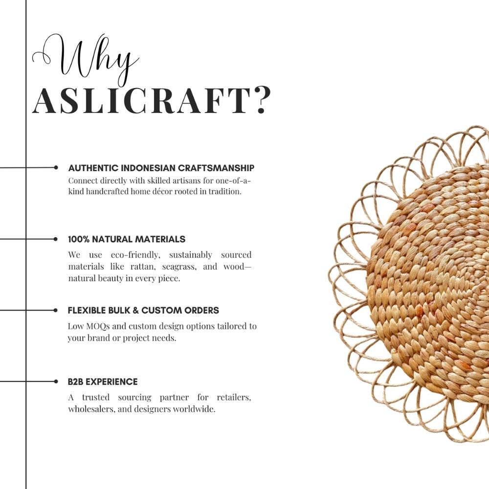 Artisan Woven Water Hyacinth Placemats – Sustainable Table Decor for Hotels, Restaurants, and Bulk Buyers - Image 3