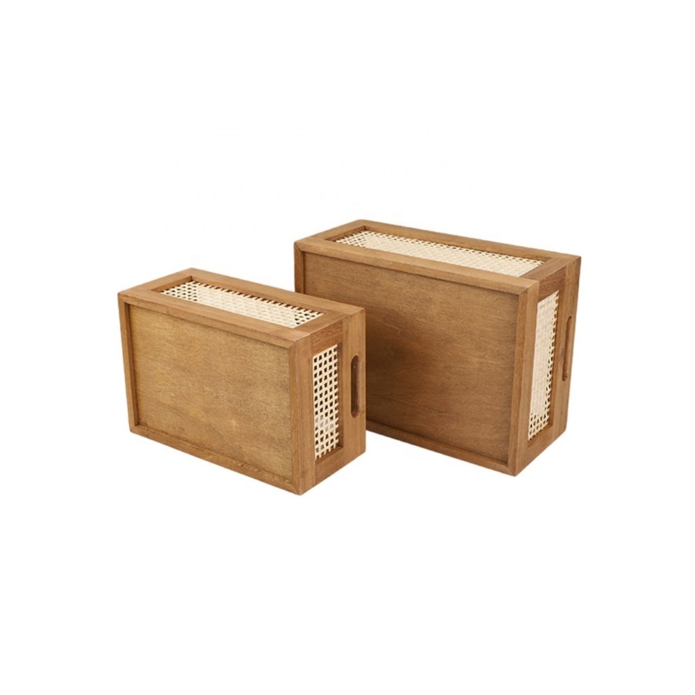 Boho Rattan Organizer Box – Handmade Decorative Storage Basket for Home & Office - Image 2