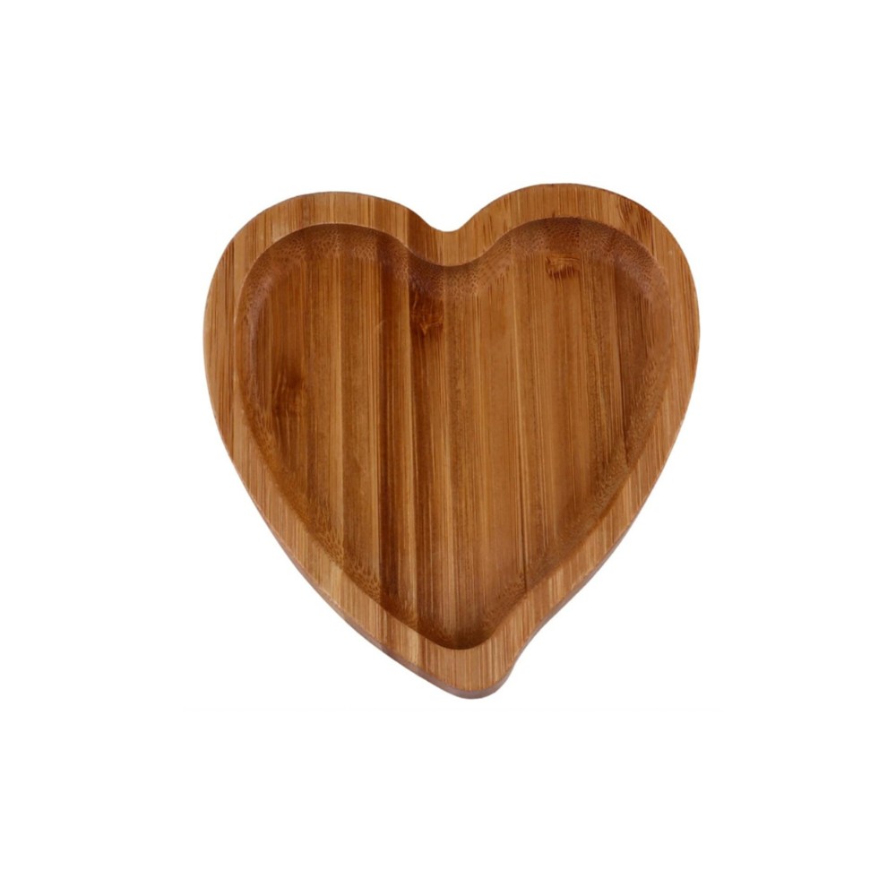 Teak Wood heart Plates for Lunch and Dinner-Durable Wooden Dishes & Plates - Image 2