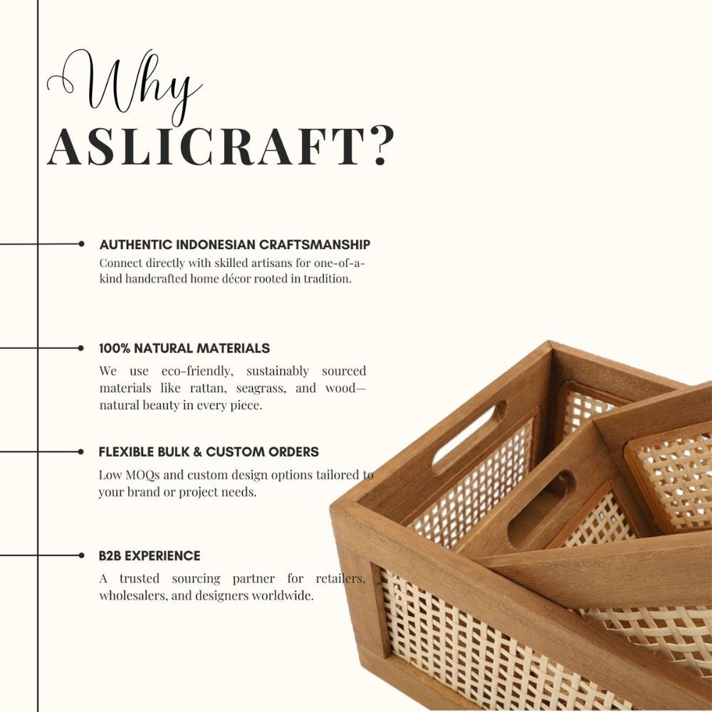 Boho Rattan Organizer Box – Handmade Decorative Storage Basket for Home & Office - Image 3