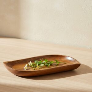 Authentic Teak Wood Artisan Bowl Strong, Durable, and FoodSafe Kitchenware