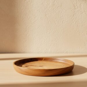 Eco-Friendly Teak Plate Indonesia B2B Durable Wooden Kitchenware