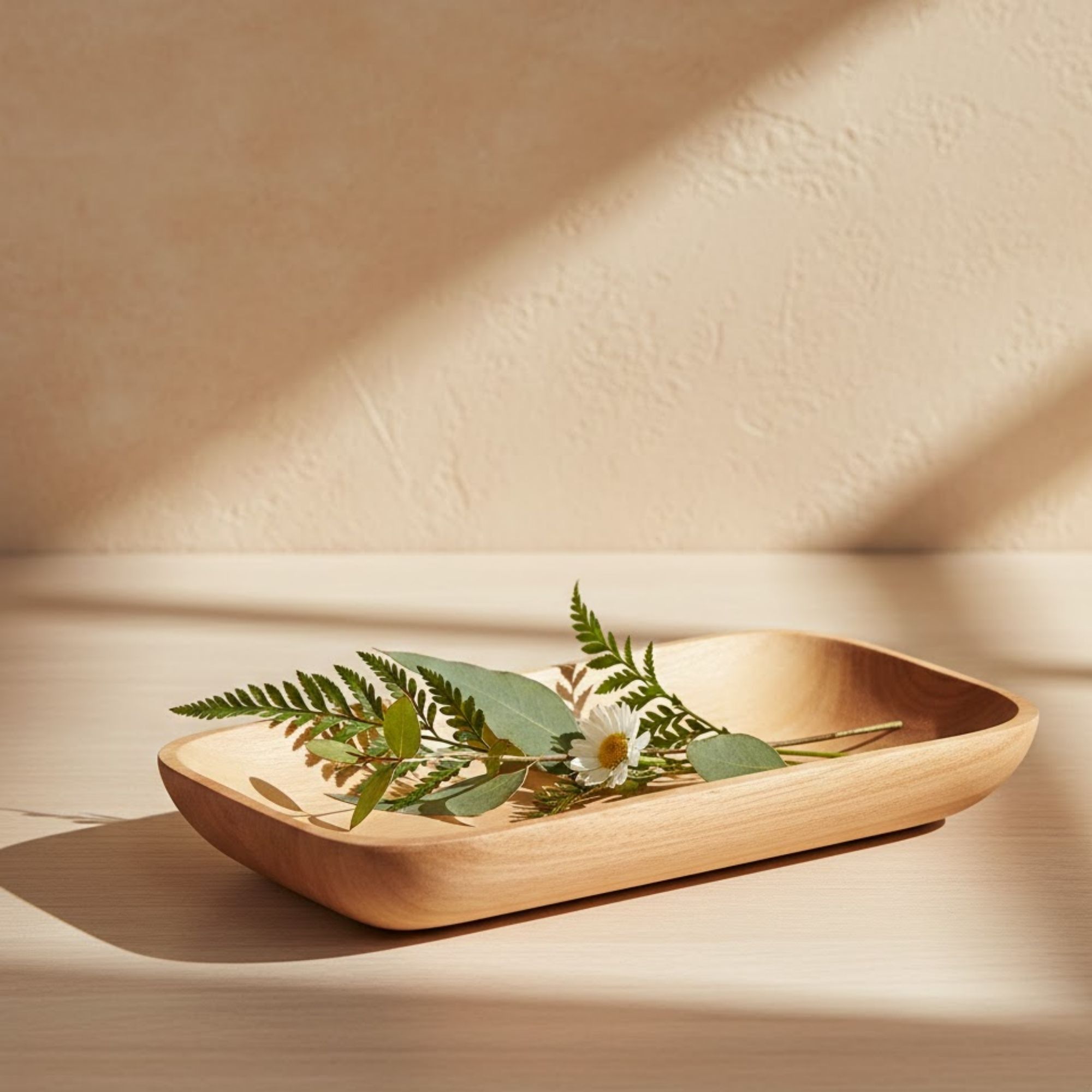 B2B Indonesia Teak Serving Plate Artisan Handmade Wooden Plate