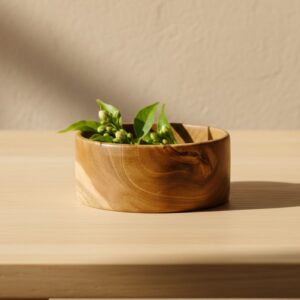 Handcrafted Teak Bowl Indonesia Luxury Wooden Bowl for B2B Buyers