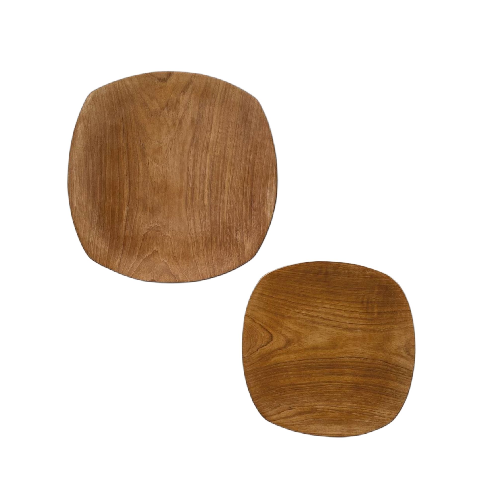 Artisan Teak Wooden Serving Plate Perfect for Appetizers, Snacks & Desserts - Image 2