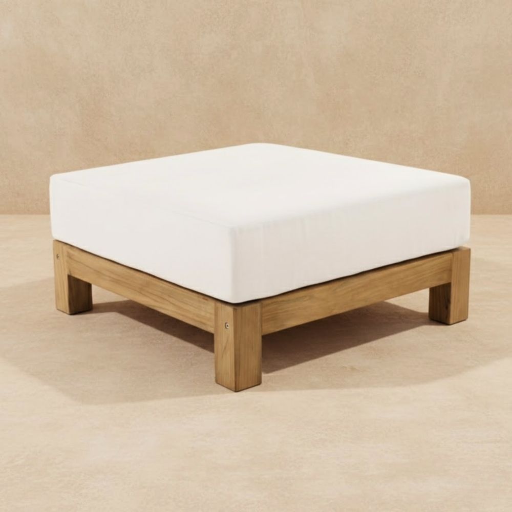 Salamelan Ottoman Handcrafted Grade-A Teak Wood Complement - Image 2