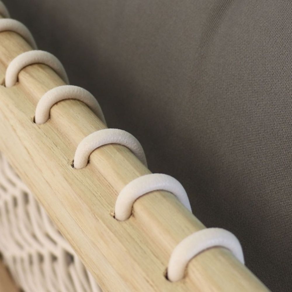 Hubara Handcrafted Teak Corner Sofa - Image 3