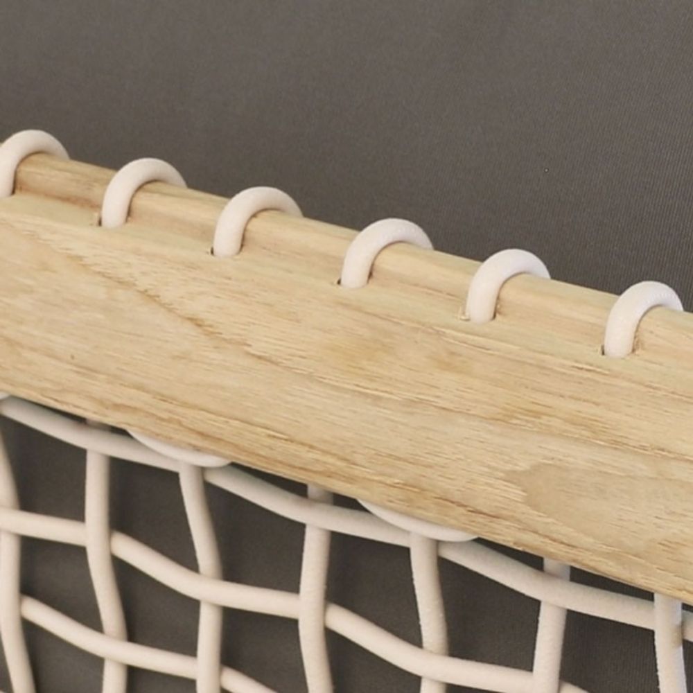 Hubara Handcrafted Teak Corner Sofa - Image 4