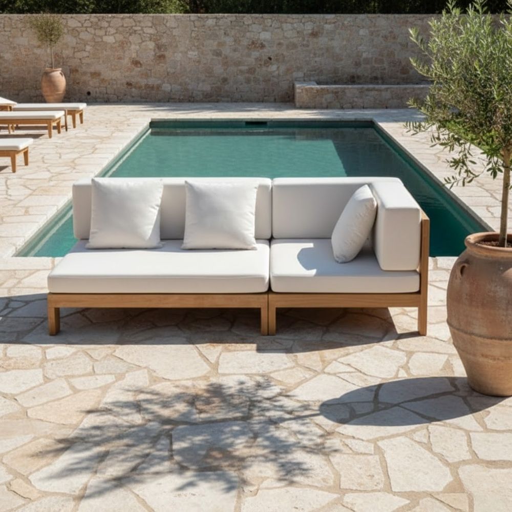 Laybali Outdoor Teak Single Sofa – Luxury Resort Collection - Image 4