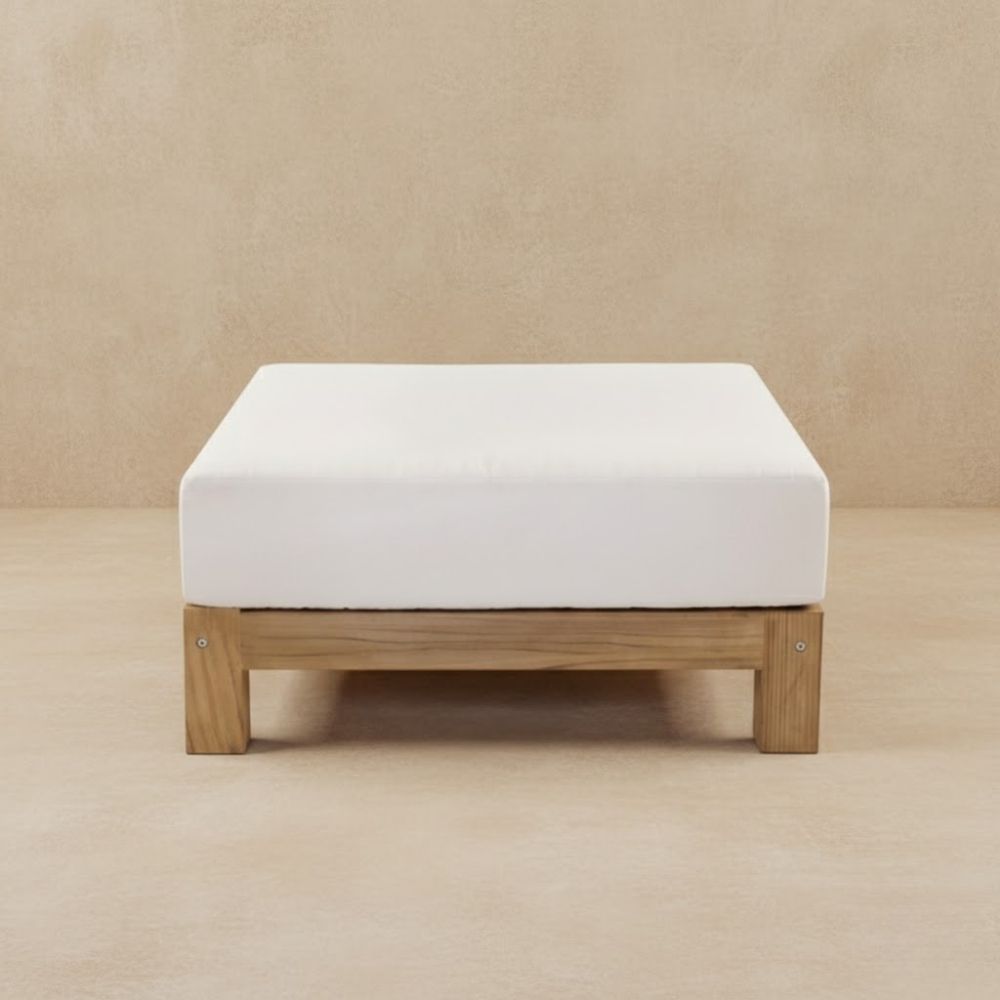 Salamelan Ottoman Handcrafted Grade-A Teak Wood Complement