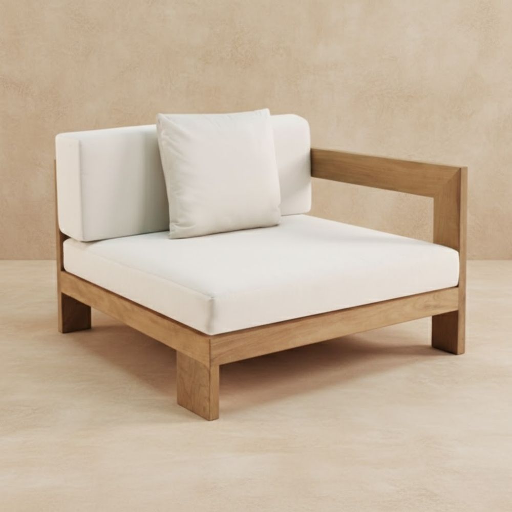 Laybali Outdoor Teak Single Sofa – Luxury Resort Collection