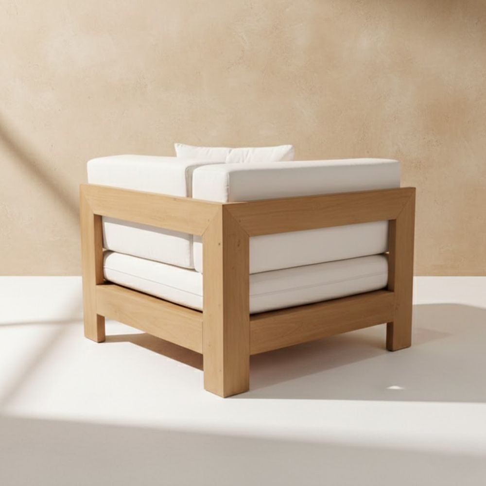 Laybali Teakwood Outdoor Corner Sofa – Modular Lounge Design - Image 2