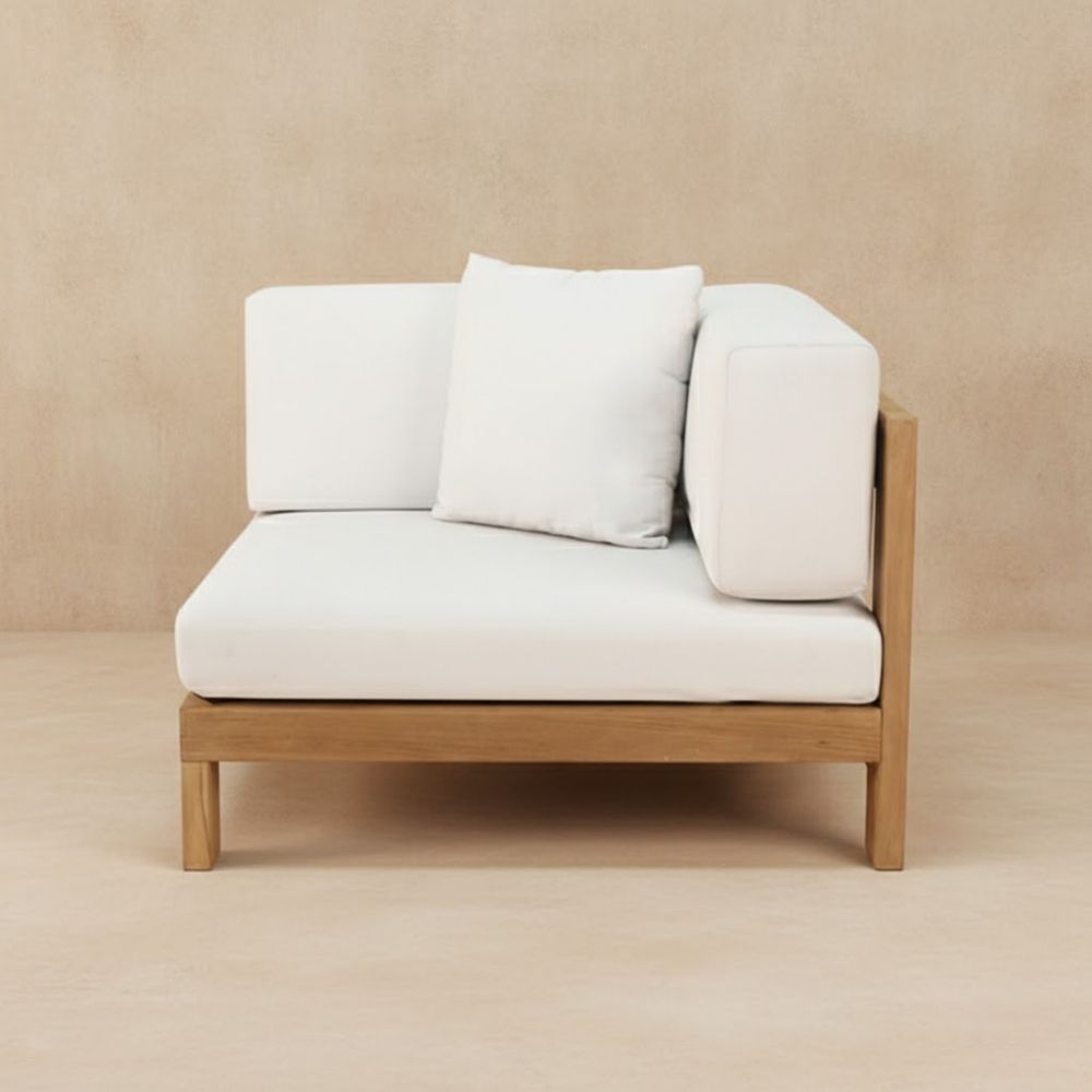 Laybali Teakwood Outdoor Corner Sofa – Modular Lounge Design - Image 3
