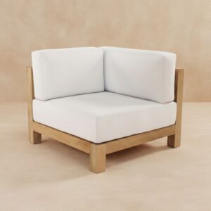 25 Salamelan Corner Sofa – Modular Grade-A Teak Wood for Villas & Resorts