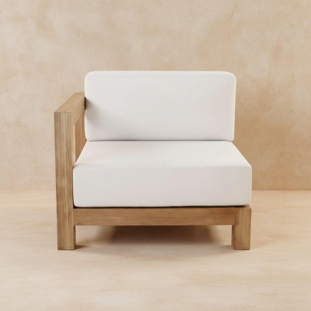 Salamelan Left-Hand Sofa Customizable Grade-A Teak Wood for Luxury B2B Spaces - Image 2