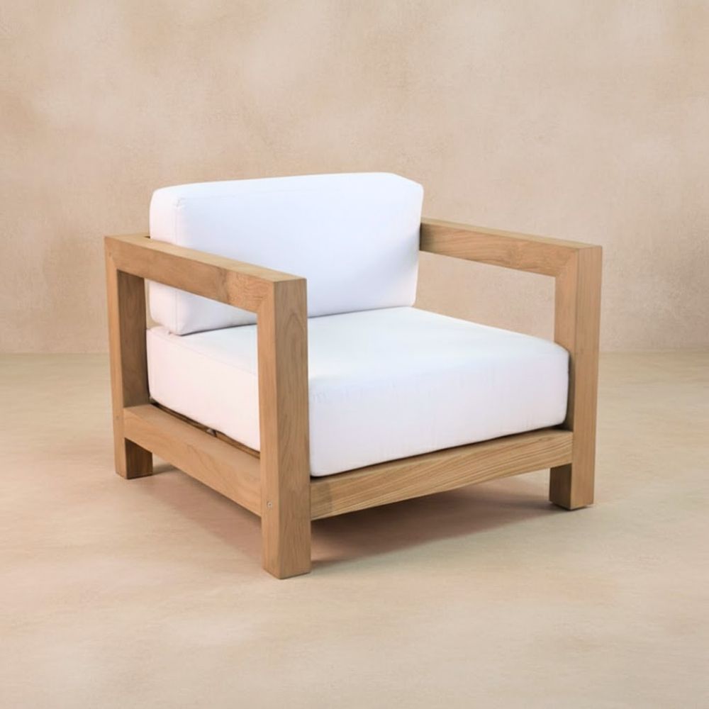 Salamelan Single-Seat Sofa Handcrafted Grade A Teak Wood