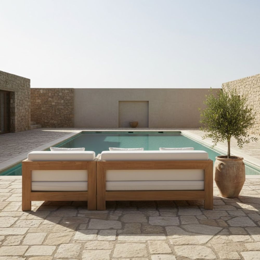 Laybali Outdoor Teak Sofa for Resorts & Villas - Image 3