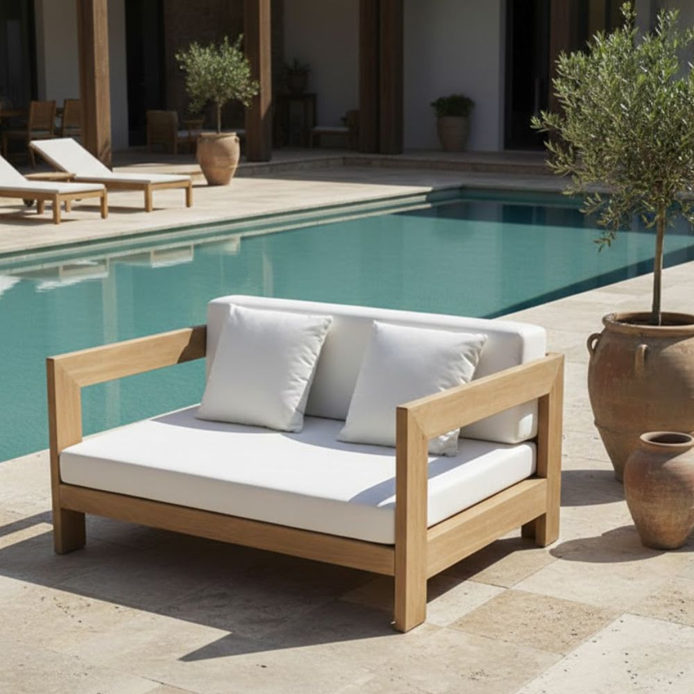 Laybali Outdoor Teak Sofa for Resorts & Villas - Image 4
